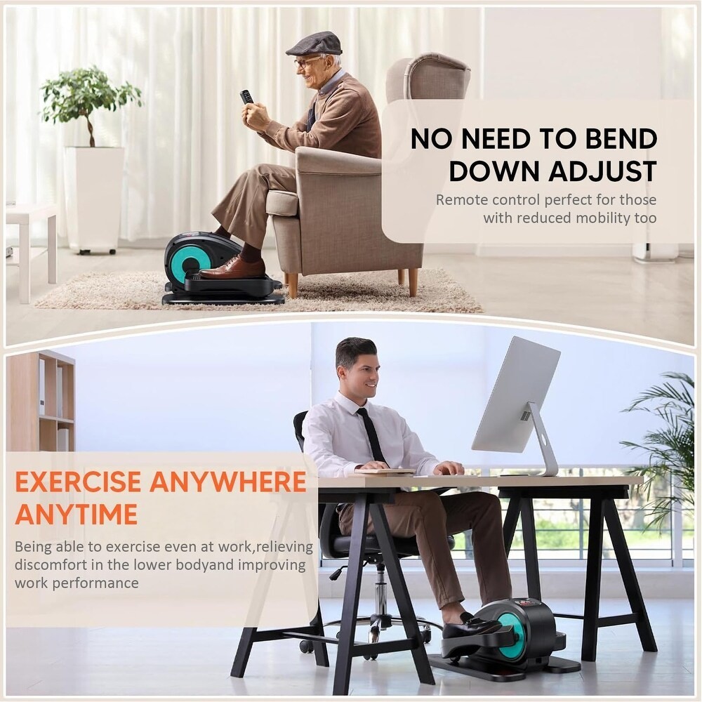 MERACH Under Desk Elliptical Machine, Leg Exerciser