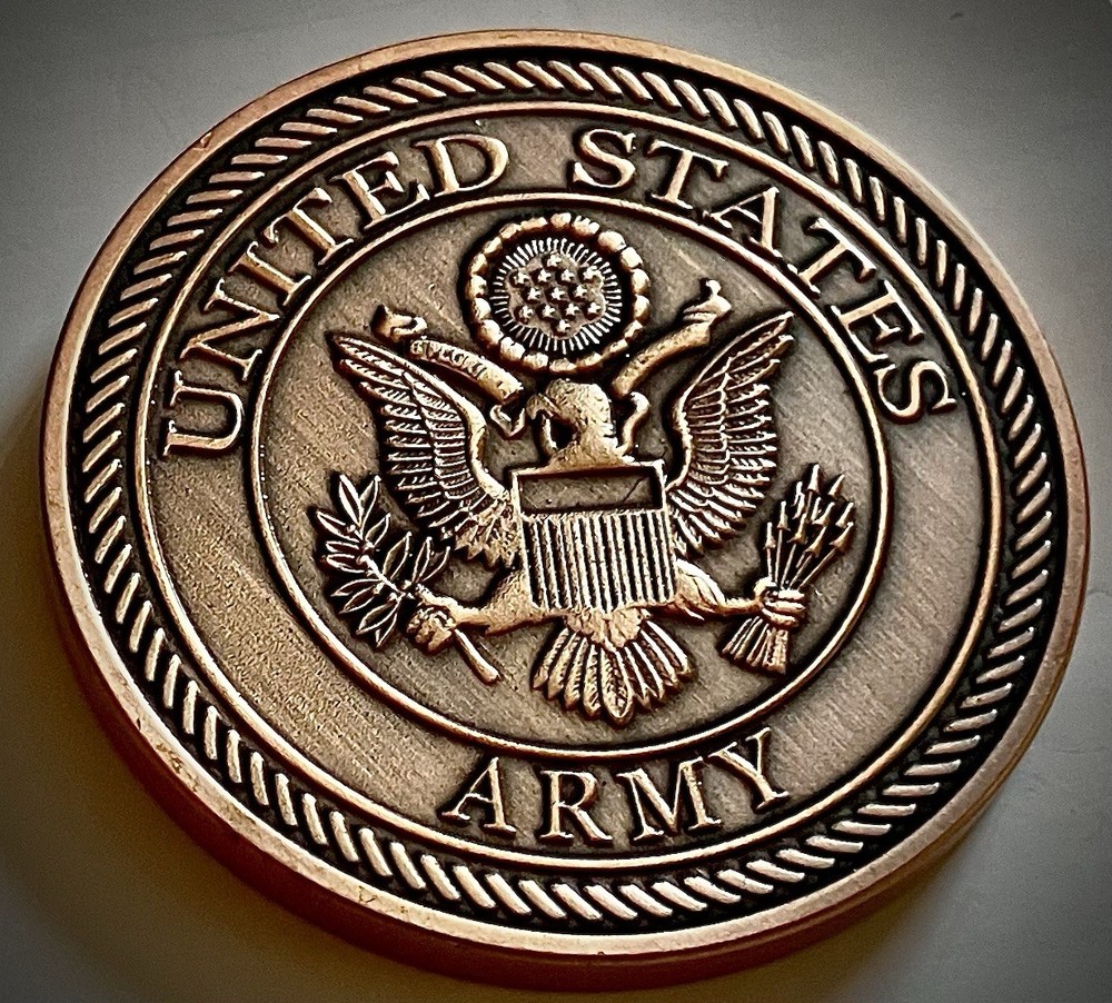 AH-64 Apache Helicopter Challenge Coin-Copper Colored-US Army-New