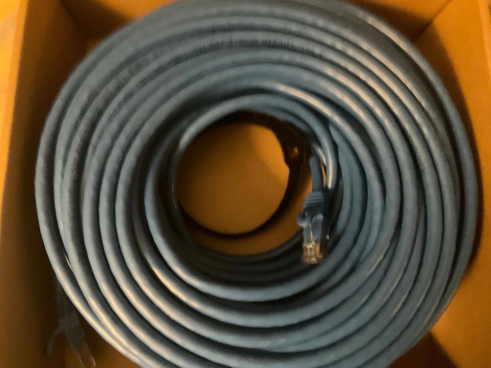 Ethernet CAT6 Cord Blue New in Box Computer Cable 100ft