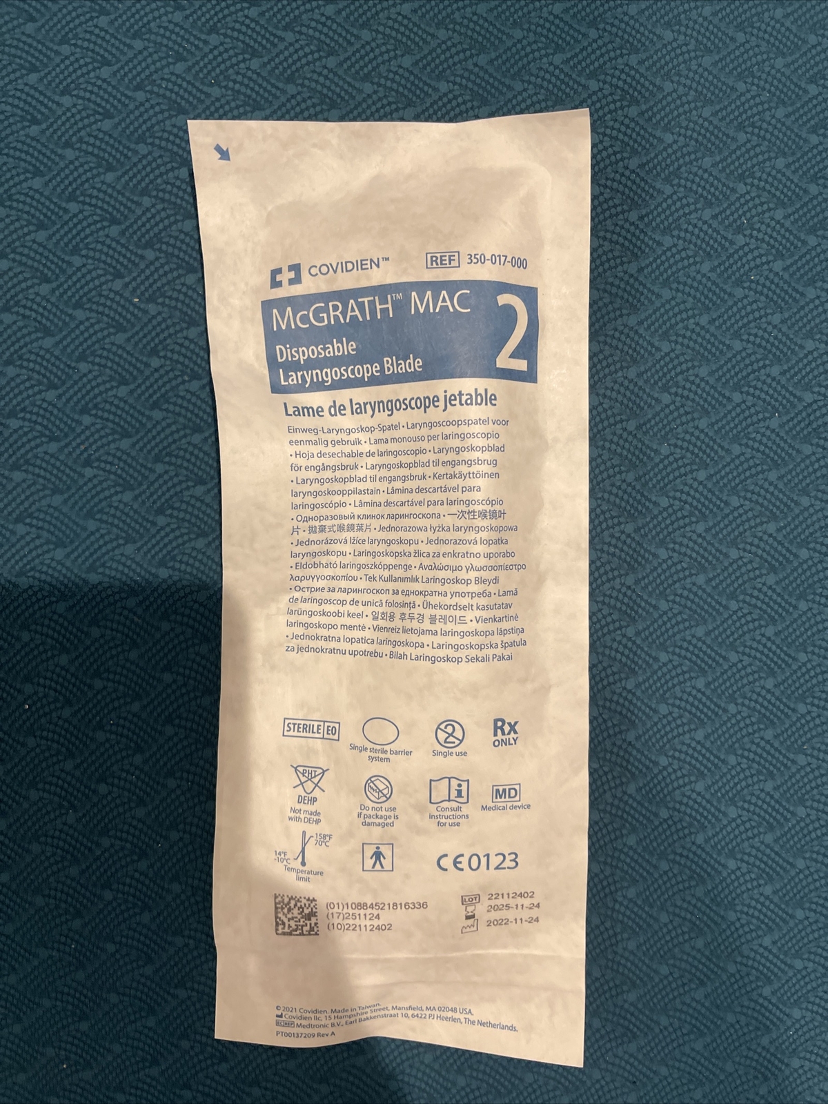McGrath Laryngoscope MAC # 2 Disposable Blade NEW (expires 2026)