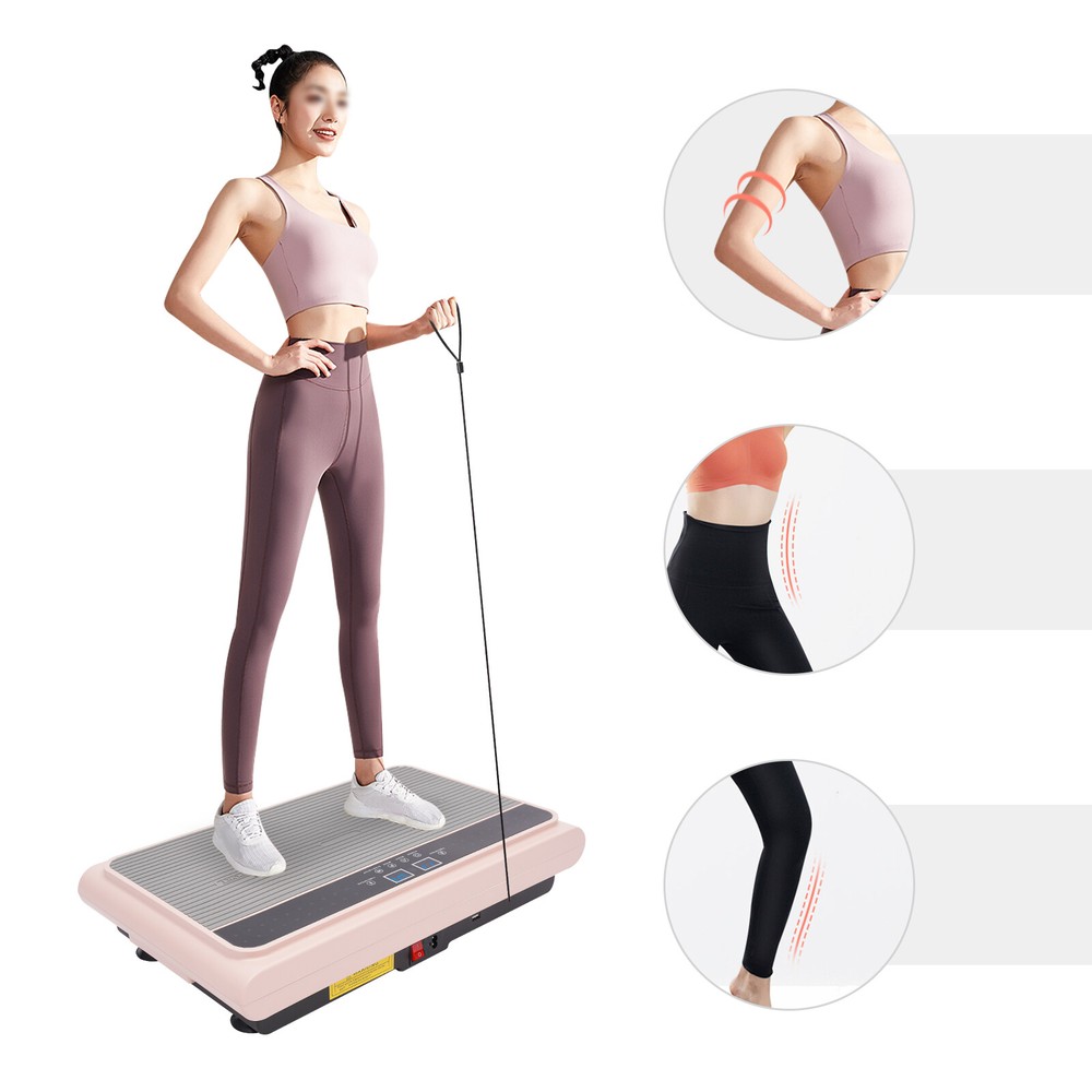 200W Vibration Plate for Full Body Workout with Bluetooth & LED Lights
