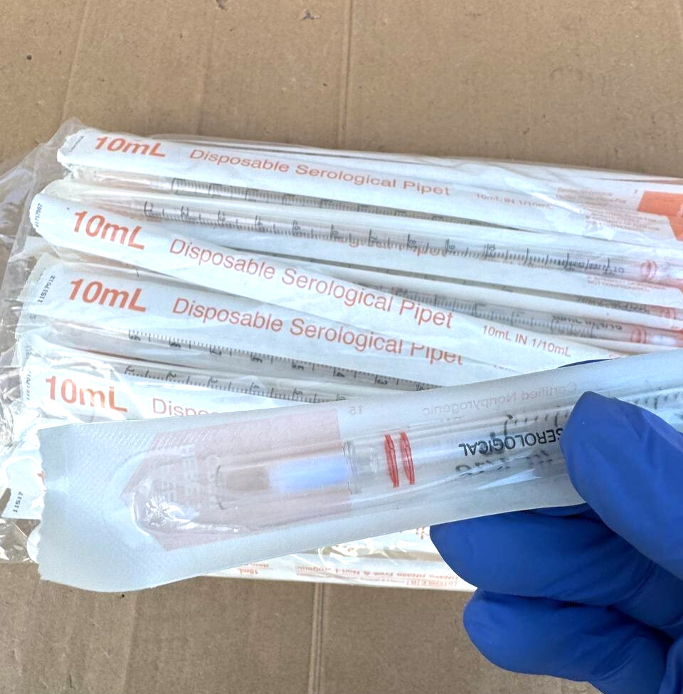 55Pcs Serological Disposable Pipet, 10mL