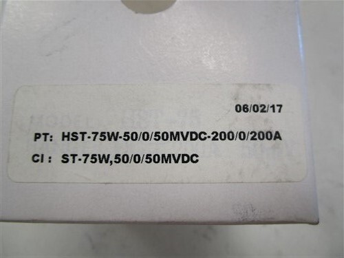 HOYT ELECTRICAL DC AMMETER PANEL GAUGE HST-75 DC