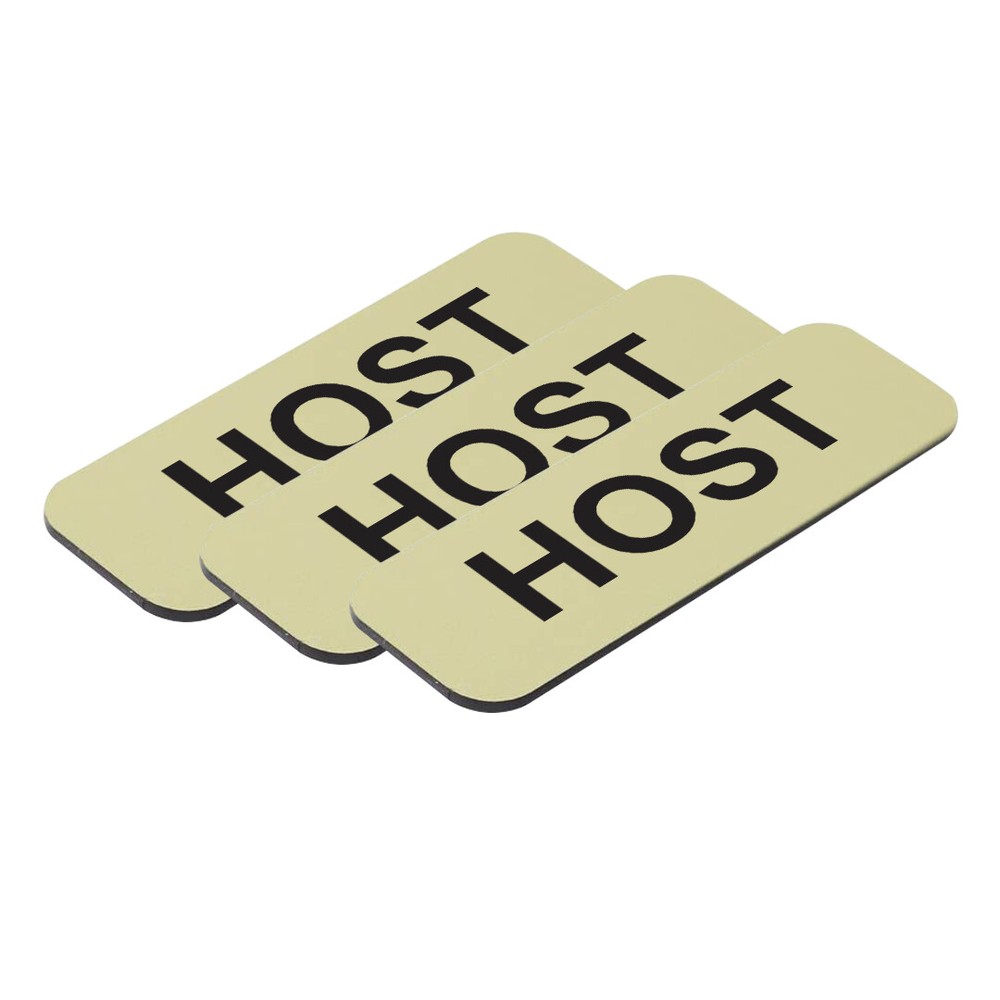 Host 1 x 3" Name Tag (3 Pack)