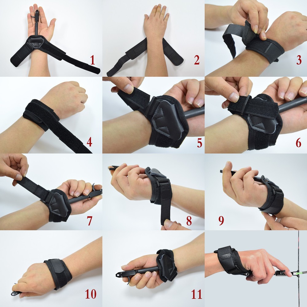 1PCS Archery Caliper Release Aid Trigger Wrist Strap for Adult Compound Bow