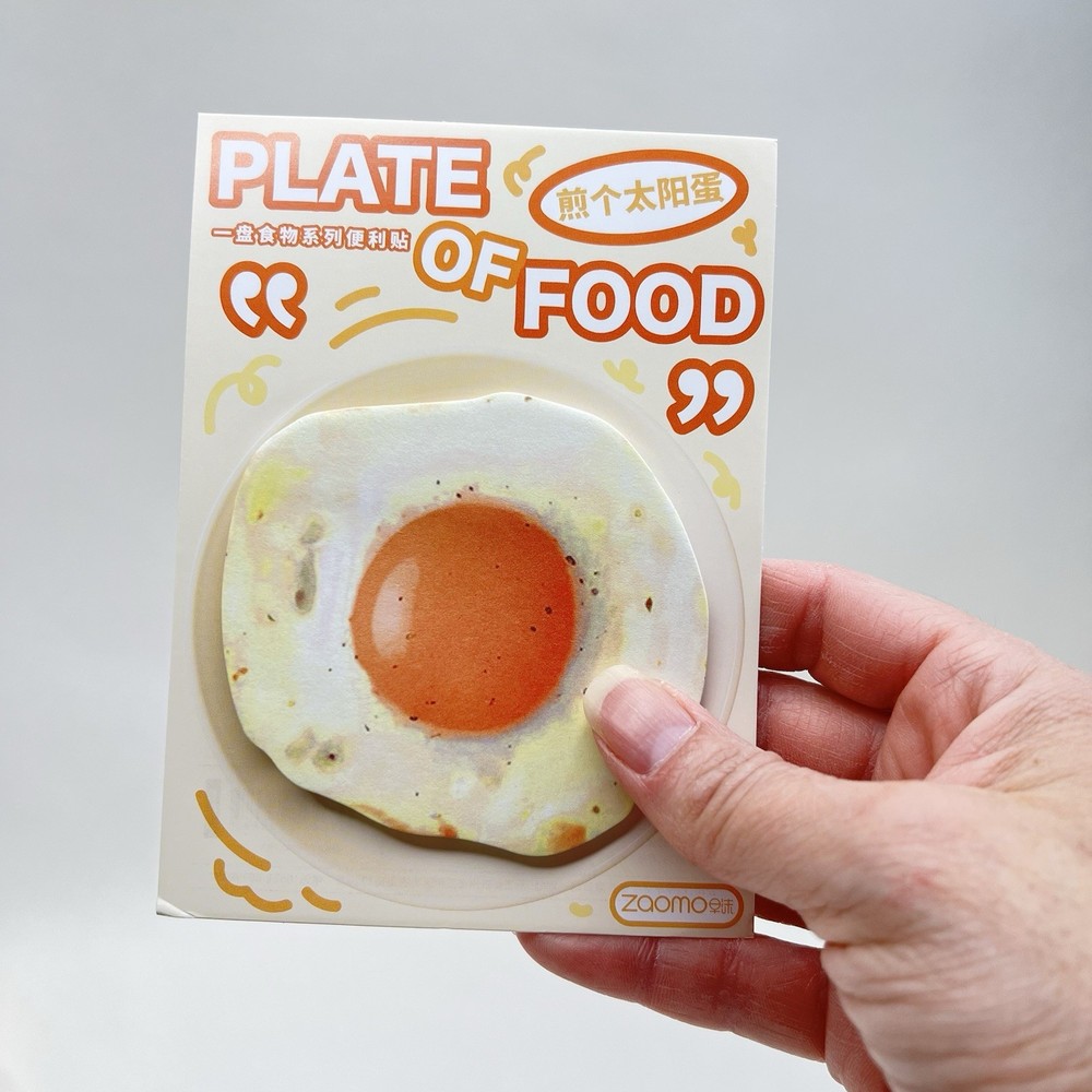 Fried Egg Sticky Note Pad Memo School Lunch Notes