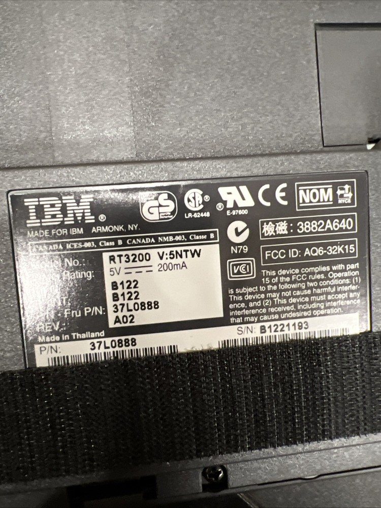 IBM RT3200 5NTW TrackPoint PS/2 Keyboard 37L0888 Missing Keys