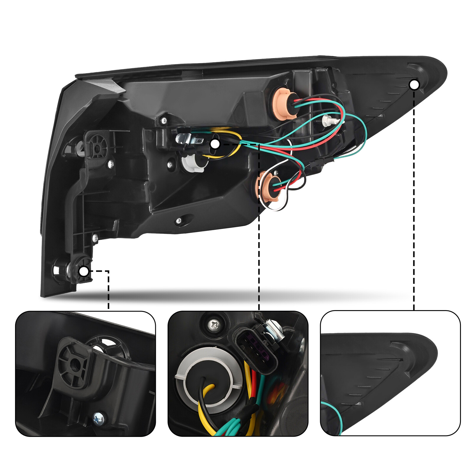 Red Tail Lights Lamps w/ Bulbs LH+RH For Chevy Traverse LS LT LTZ 2013-2017 DOT