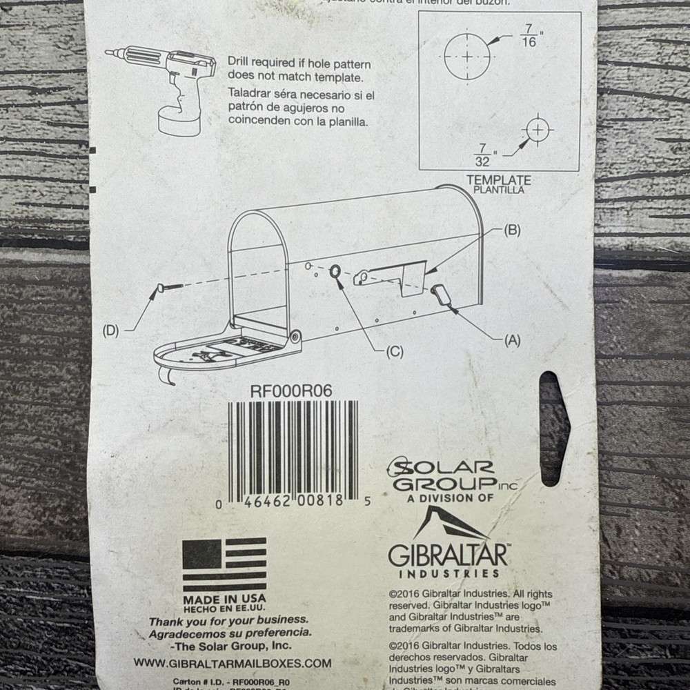 Replacement Aluminum Mailbox Flag Kit Red