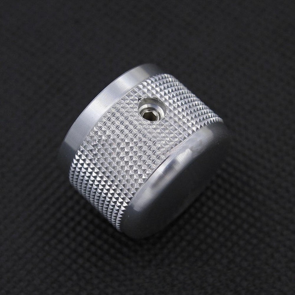 1 PCS Knurled Silver 25*19 Aluminum amplifier solid Volume potentiometer knob