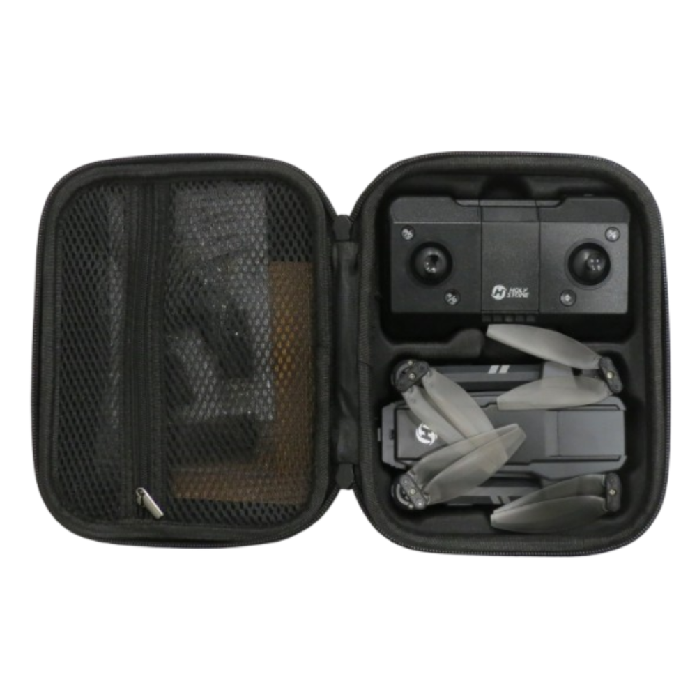 Foldable FPV Drone 1080P WiFi Camera, Long Battery, Auto Hover + Carrying Case