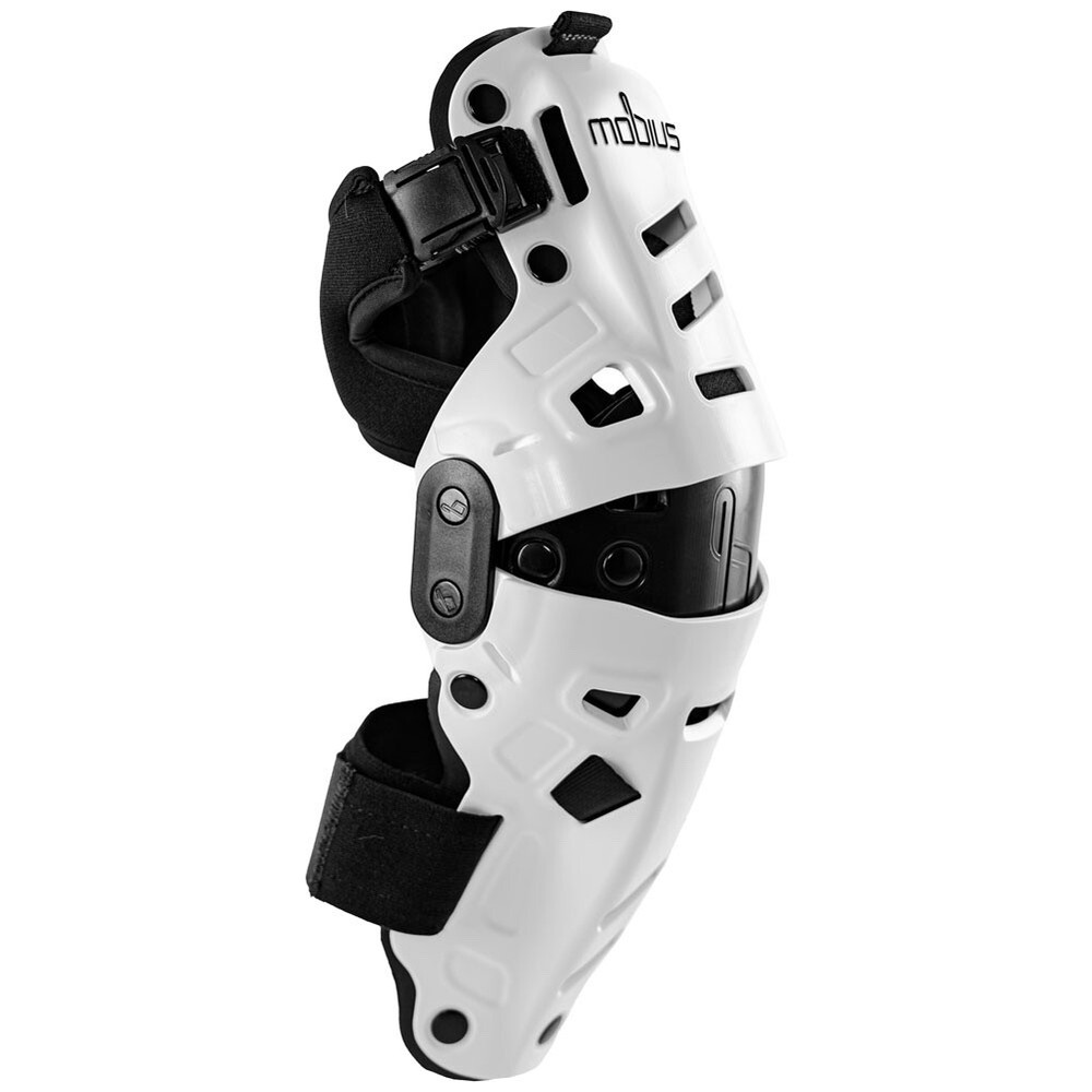 Mobius X8H Hybrid MX Knee Support - White - Pair - Small/Medium