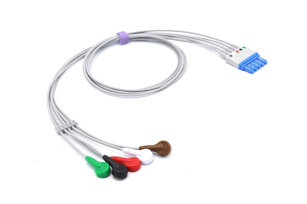 Philips 5 Leads Snap ECG EKG Leadwires Cable Compatible - Same Day Shipping