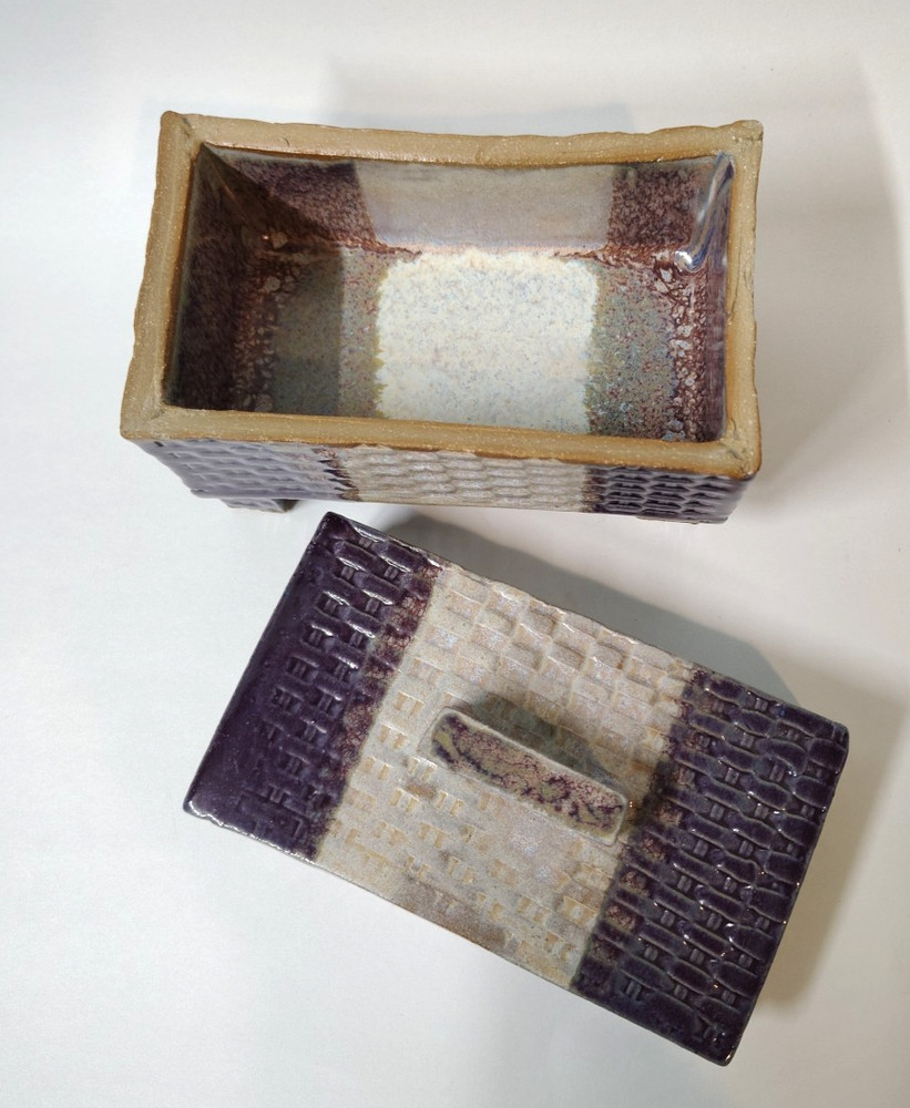 Handmade Pottery Keepsake Box With Handled Lid Pottery Barn
