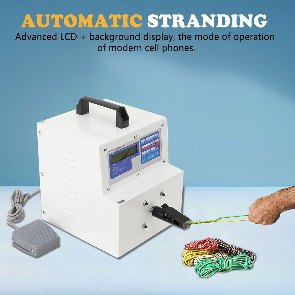 110V Automatic High-speed Wire Twisting Machine Line Strander with LCD Display