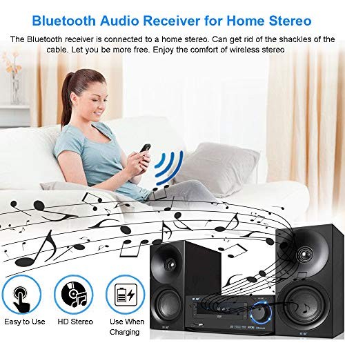 Bluetooth Audio Adapter, Portable Noise Cancelling Bluetooth 5.0 Stereo
