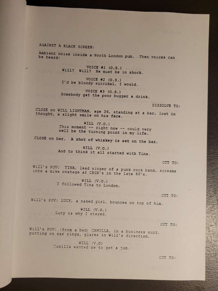 1998 "About a Boy" Screenplay - Peter Hedges Draft - September 14, 1998