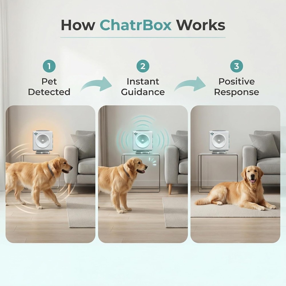 Pet Training Device for Immediate Behavior Control – Motion-Activated Voice G...