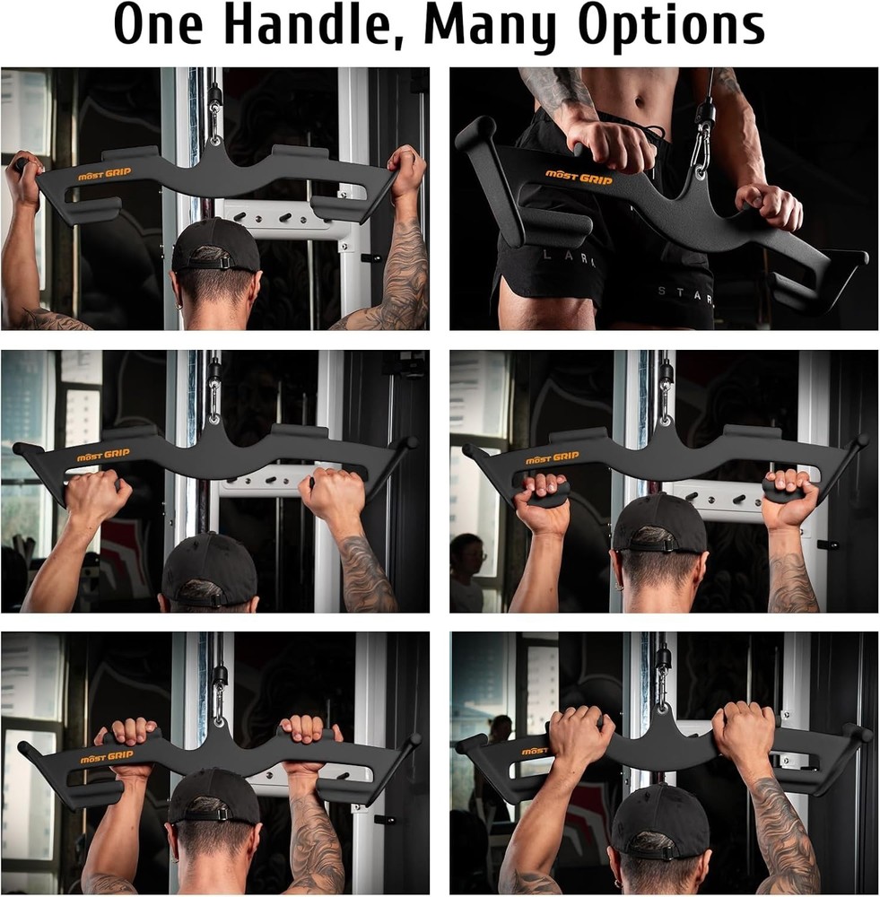 LAT Pull Down Bars Set Triangular Stability LAT Pulldown Attachments 8 Handles