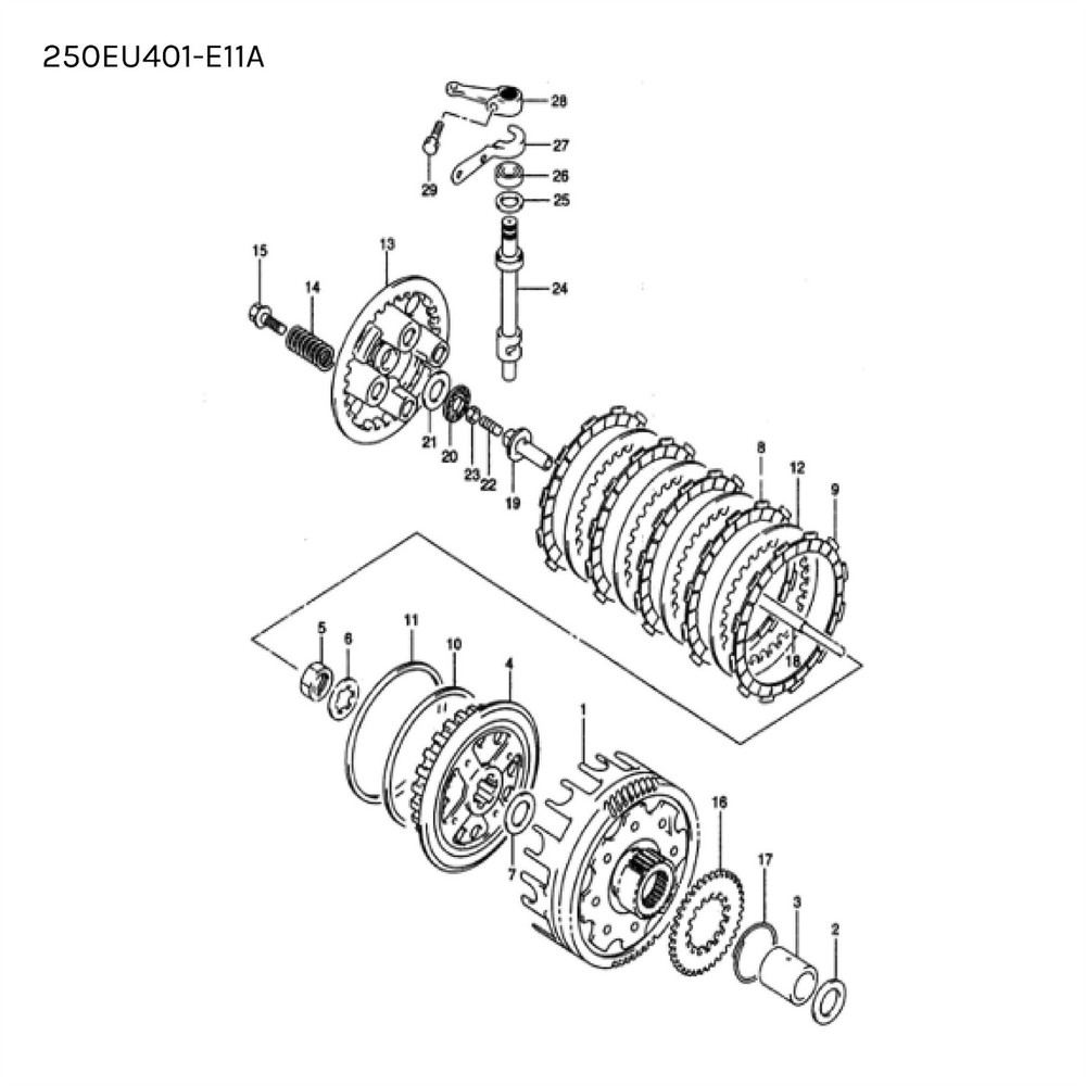 Mutt Mongrel 250 EU4 2017 - 2020 Clutch Spring ref no.14