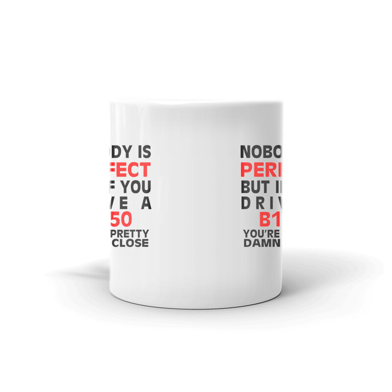 Nobody's Perfect Except B150 Driver Coffee Tea Ceramic Mug Office Work Cup