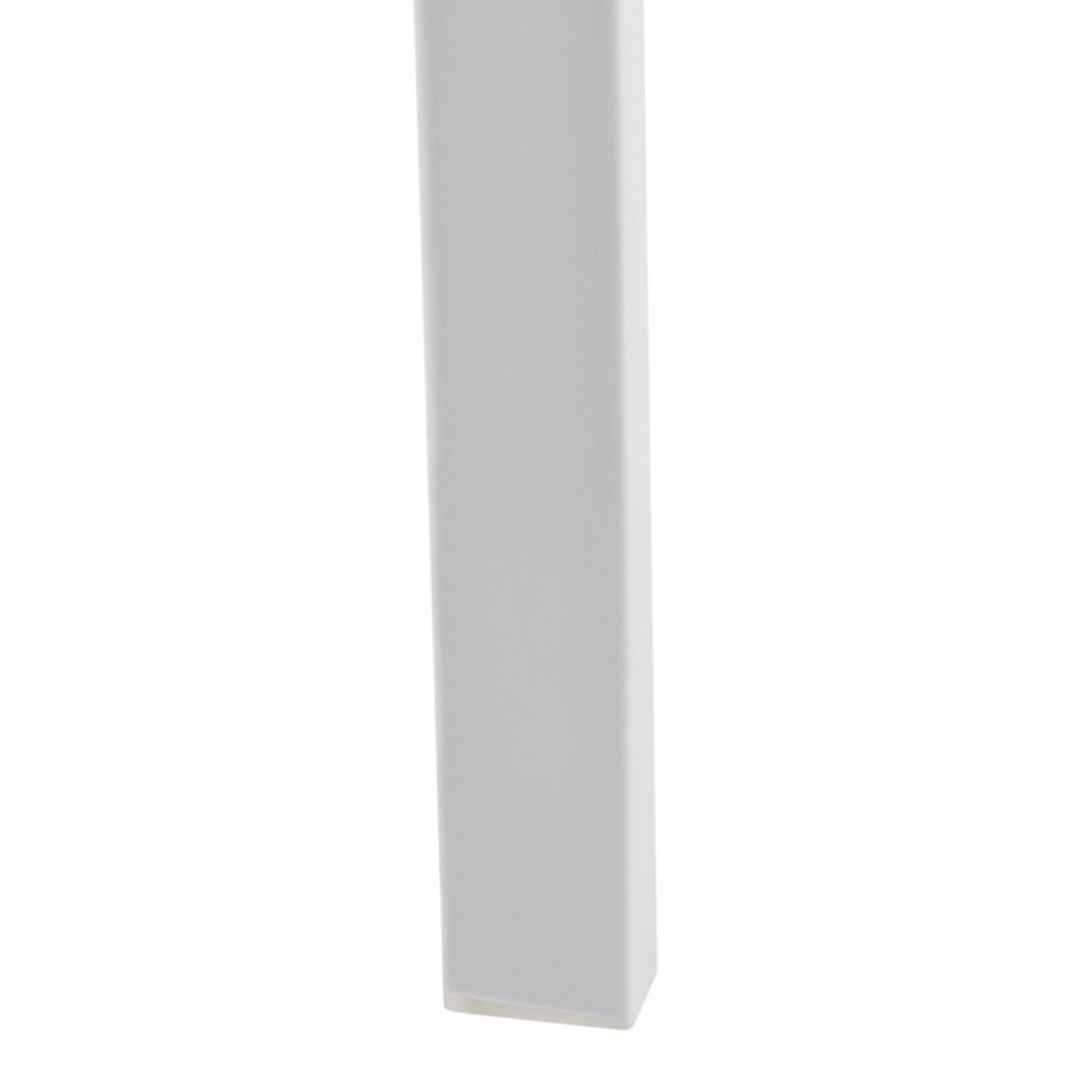 Plastic Stools 18'' Counter Height Kitchen Bar Chairs Set of 5 Stackable White