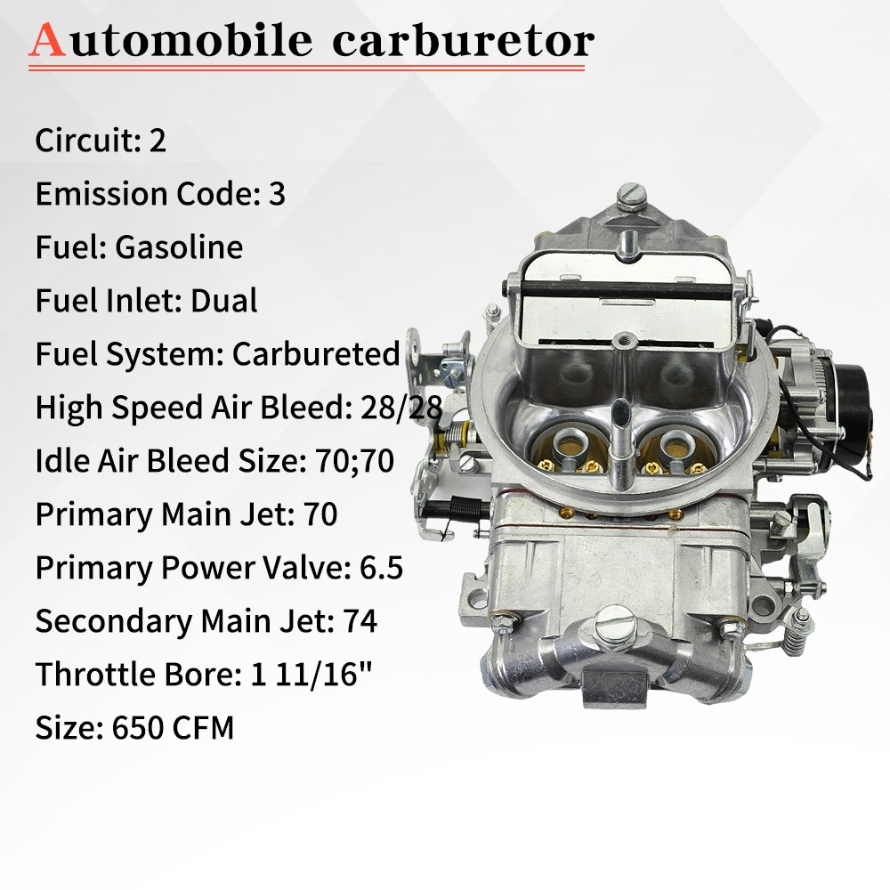 Carburetor For 4150 Holley Brawler 4 Barrel 650 CFM Double-Pumper Electric Choke