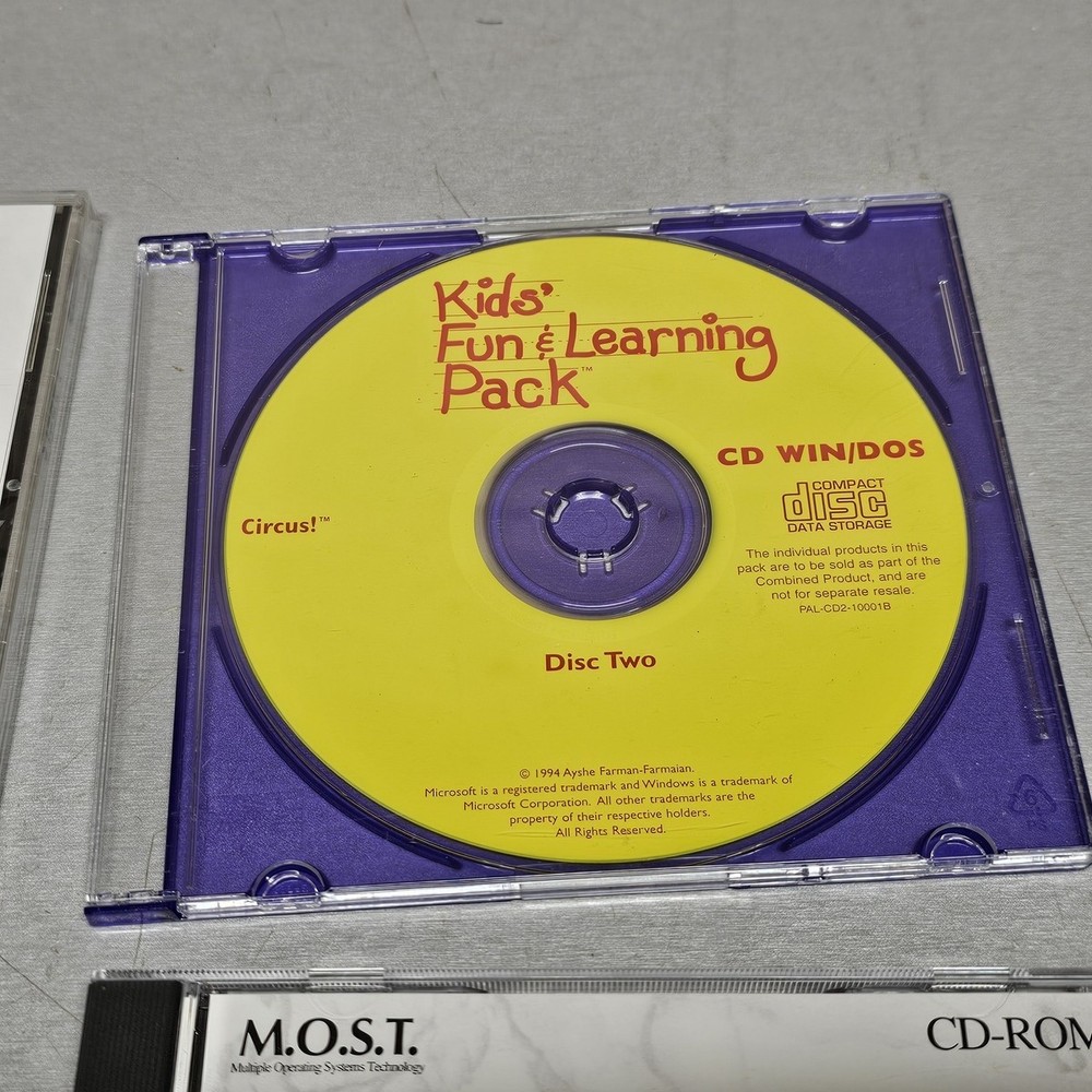 Vintage PC CD-ROM Software Lot Educational Business Multimedia Windows 9 Discs