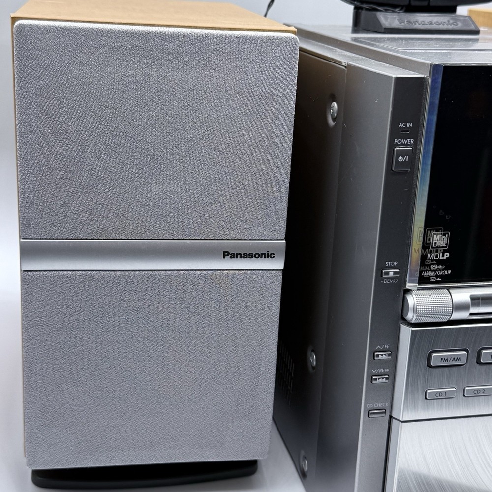 Panasonic SC-PM77MD CD MD Cassette Stereo Mini Disc System Remote FULLY TESTED