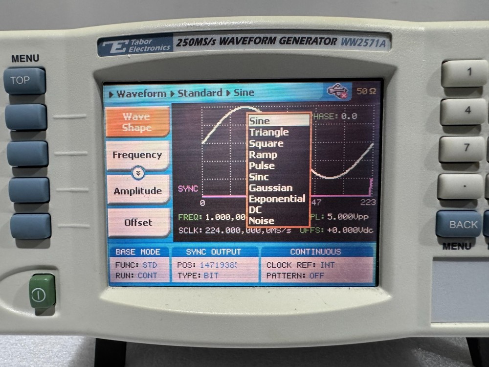 Tabor WW2571A 250MS/s Arbitrary Waveform Generator with LAN/USB/GPIB Interfaces