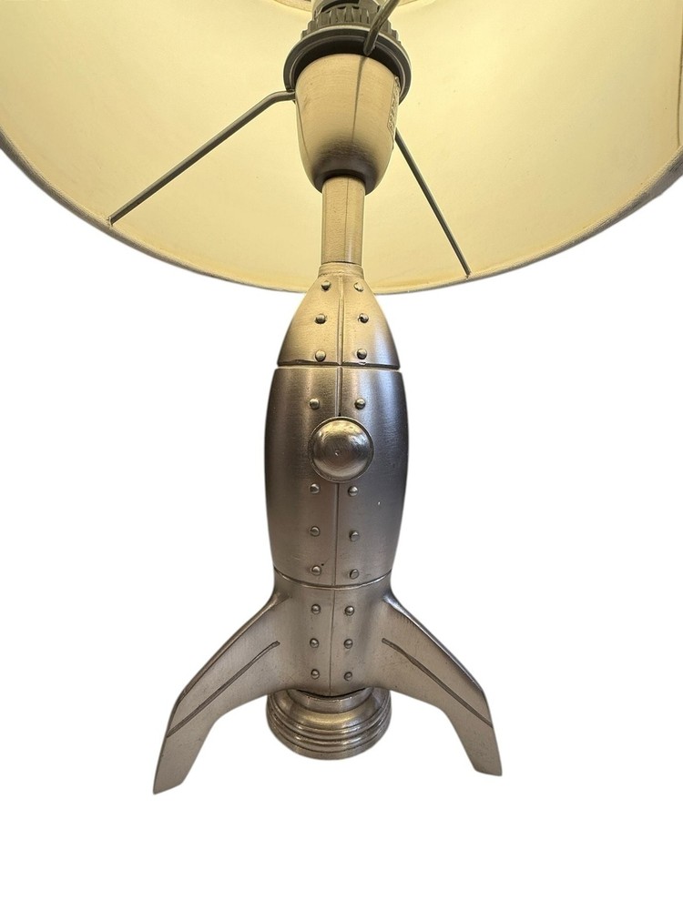 Pottery Barn 10” Rocket Ship Table Lamp