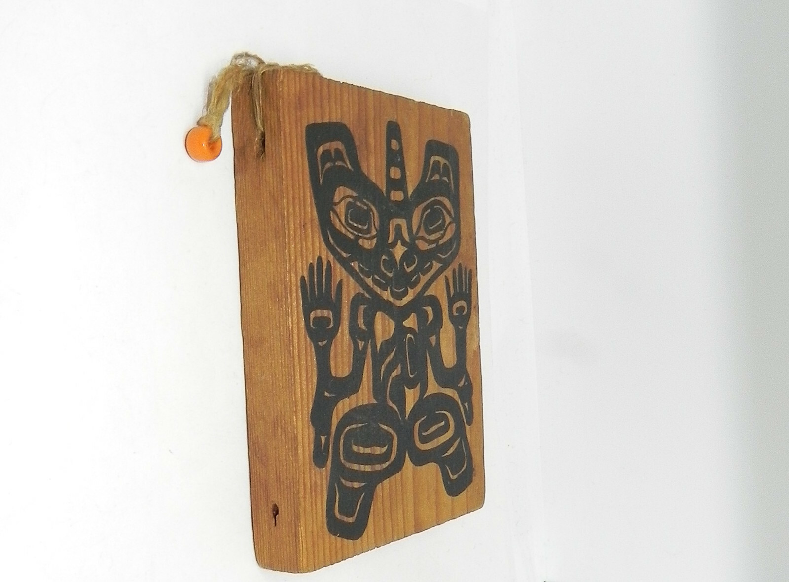 Antique Painted Cedarwood Northwest Coast HAIDA Rattle ESTATE FRESH.