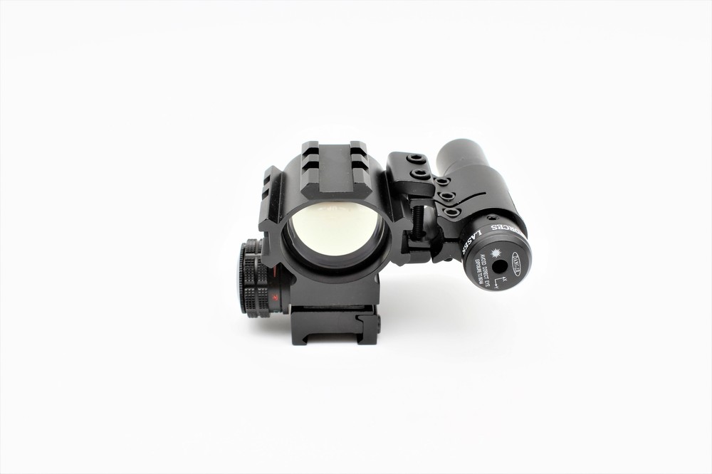Holographic Red / Green 4 Reticles Reflex Dot Scope + Laser Scope Combo