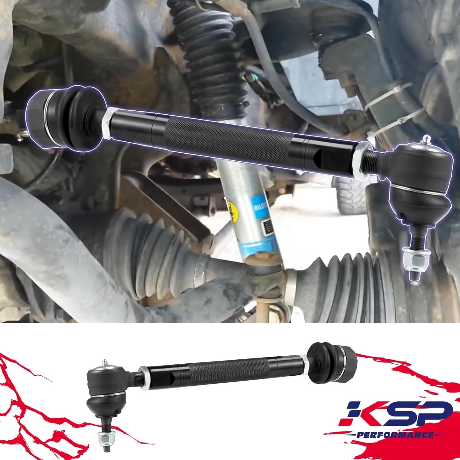 KSP 0-6" Heavy Duty Tie Rods for 1999-2007 Chevy GMC Silverado Sierra 1500 2500