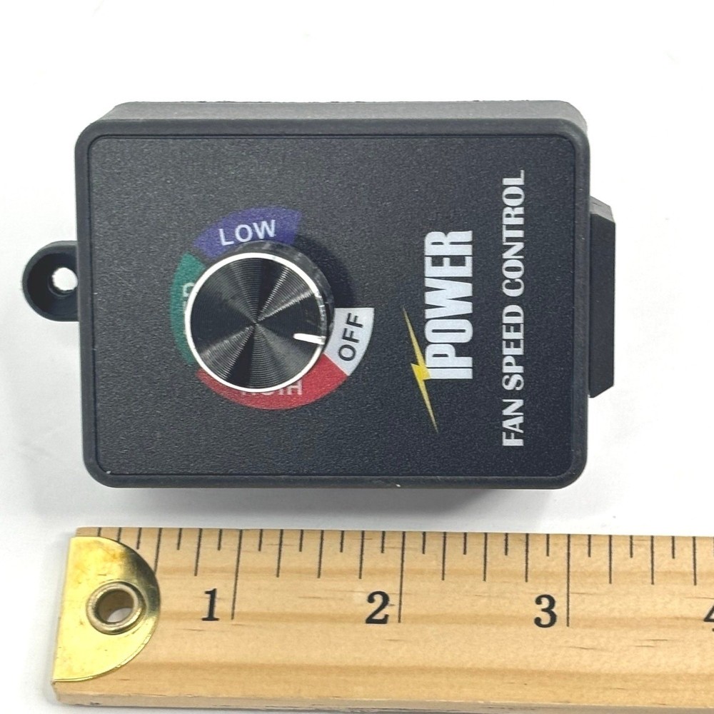 iPower Fan Speed Control Variable Dial for Inline Duct Fans Black AC Plug-In
