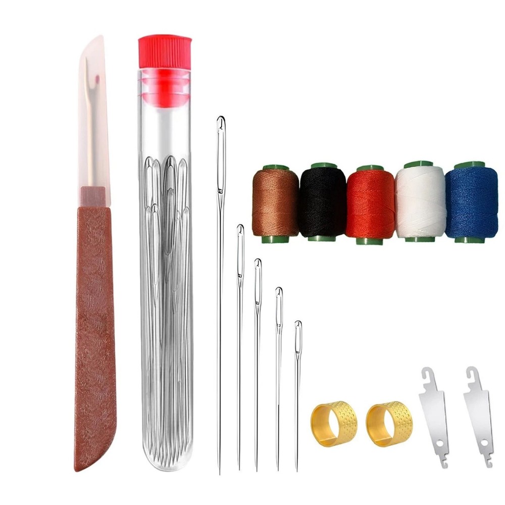For Crafting 36 Piece Sewing Tool Set Multi-Color Thread Needles Portable Kit