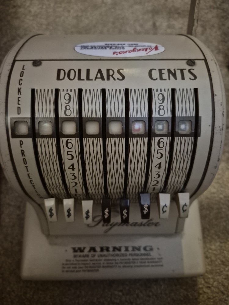 Vintage Paymaster Check Writer X 2000