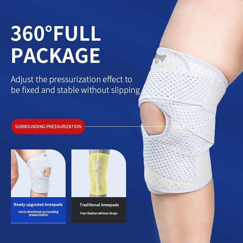 Knee Brace Compression Sleeve Joint Support Open Patella Stabilizer Wrap New