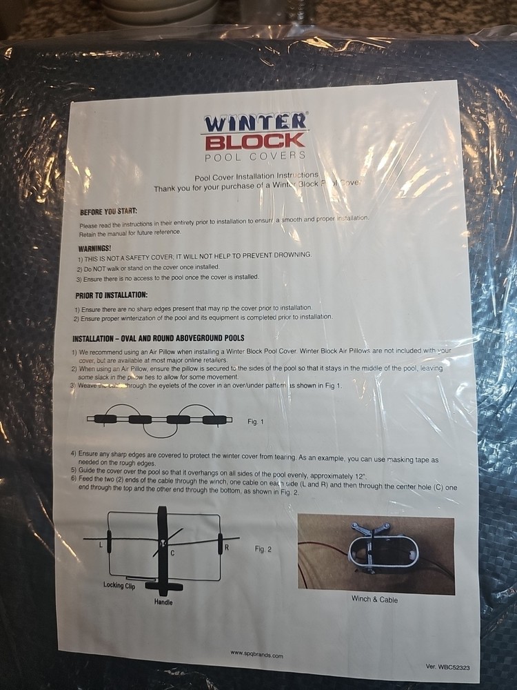 Winter Block Pool Cover Premium Block