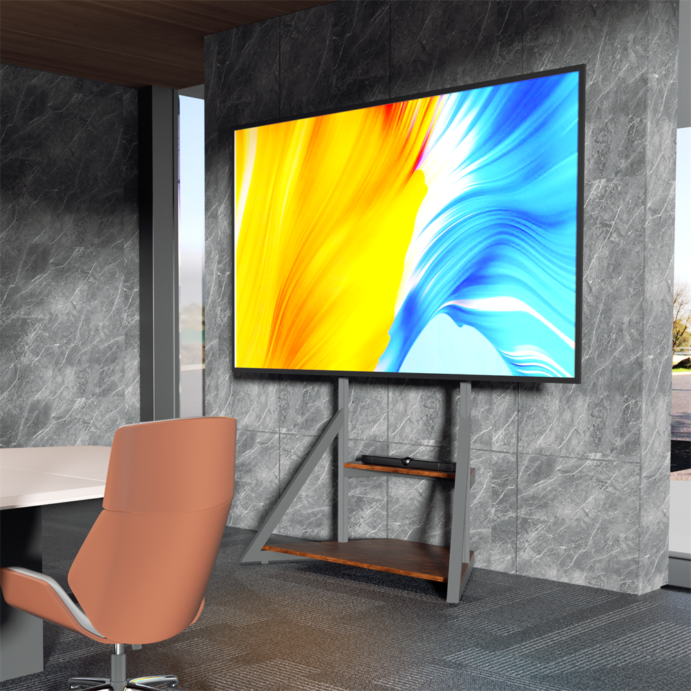 Heavy Duty Corner TV Stand for 40-75 Inch TVs Height Adjustable Floor TV Mount