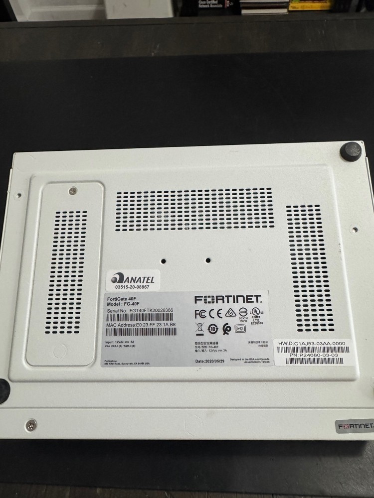 Fortinet FortiGate FG-40F Network Security Firewall