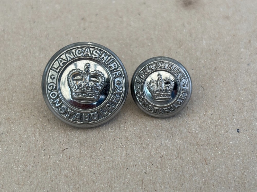Lancashire Constabulary Tunic Uniform Button Large & Small QC