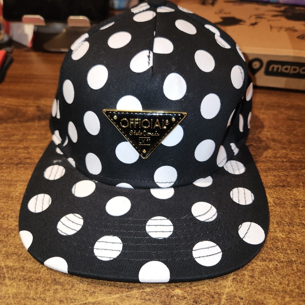 Official Strapback Adjustable Black & White Hat Cap