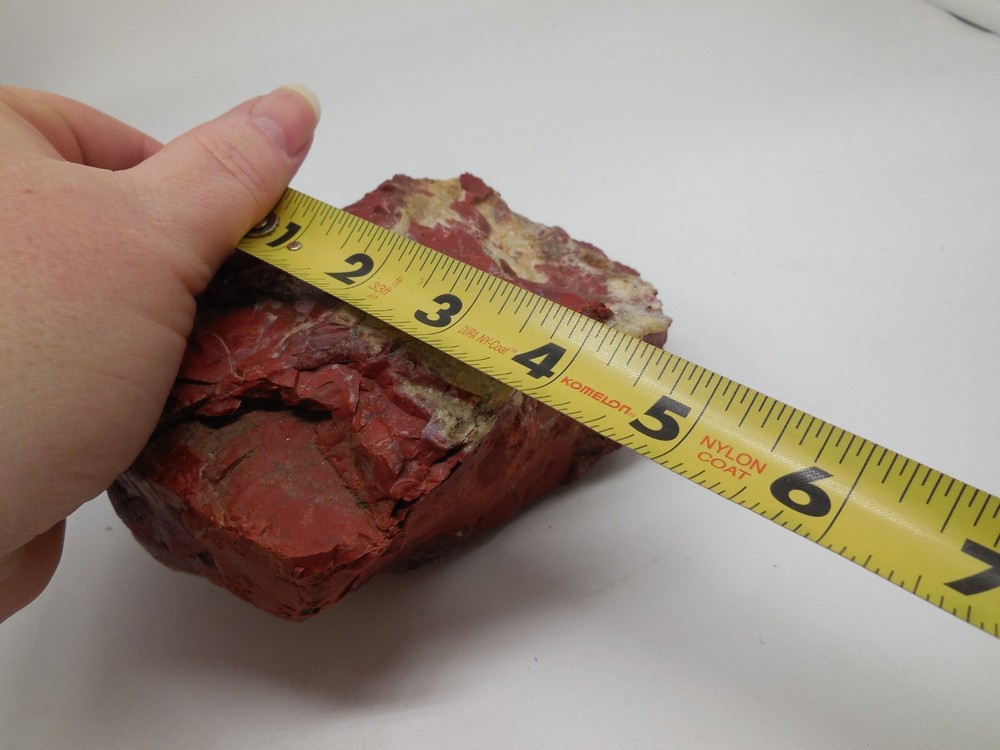 H2 Solid Red Jasper with Quartz Rough. Over 3 Pounds 6" by 4"