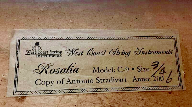 Cello - Rosalia 3/4 Mod. C-9- yr. 2006 used