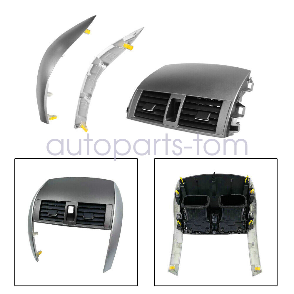 For Toyota Corolla 2009-2013 Center Dash A/C Outlet Air Vent Panel w/ Strip Trim