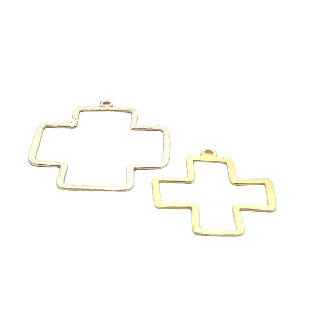 Large Cross Gold Plated, Silver Plated |
