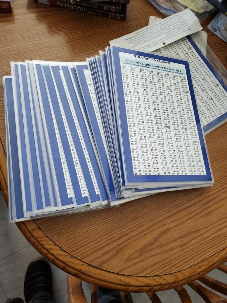 DREAMER'S Chapter & Verse List