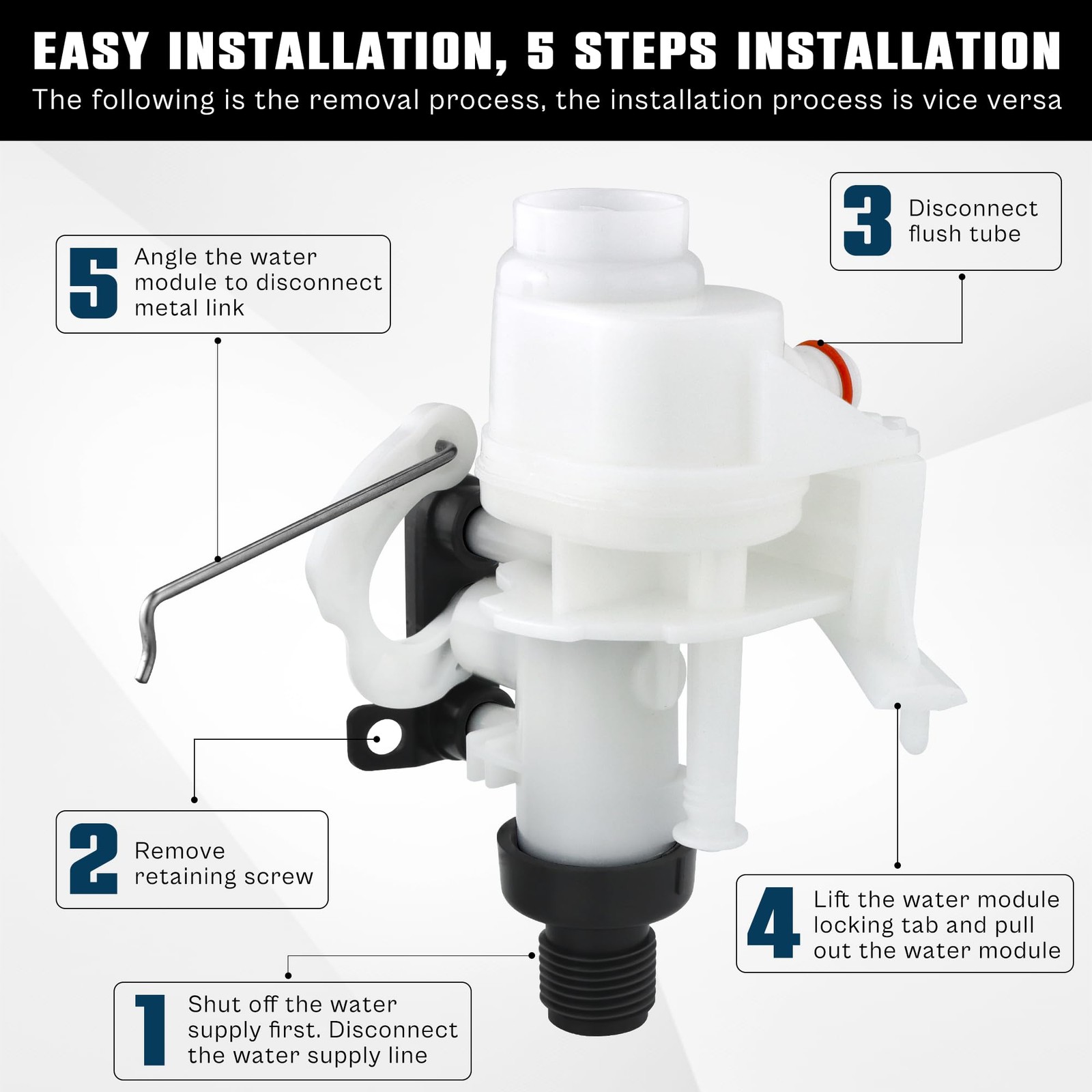 31653 31705 31688 31835 31687 RV Toilet water Valve fit for Thetford White