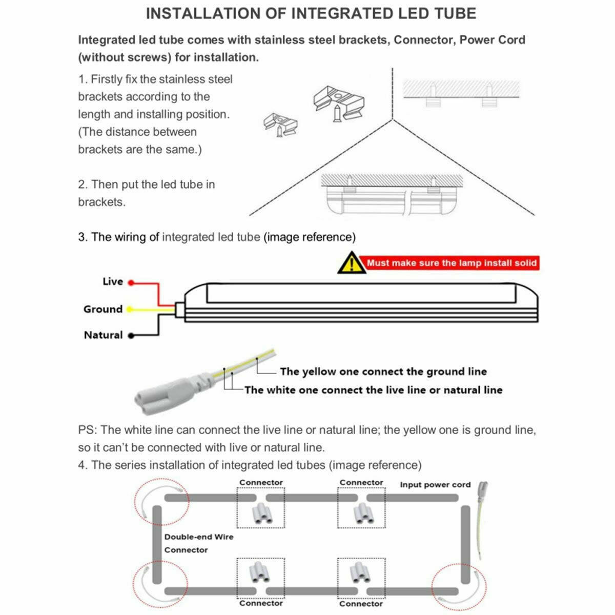 T8 LED Tube Light Bulbs 4FT 60W 8FT 120W 8 FT LED Shop Light Fixture 5000K~6500K